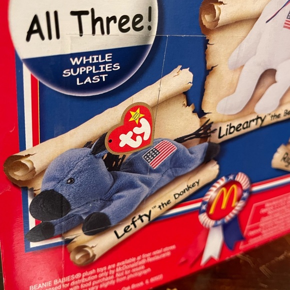 Righty The Elephant Republican TY Teenie Beanie Baby Vintage McDonald’s 96. - Picture 7 of 7